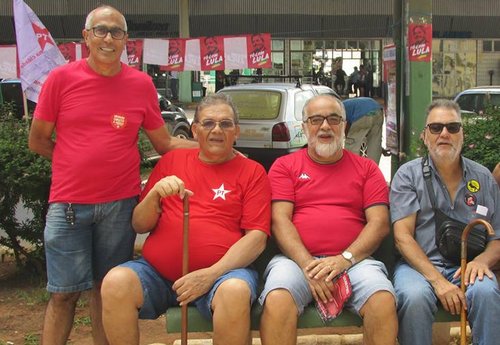 Diarlhes e os colegas do PT: Eucarístico, Toninho e Chico Paulo. 