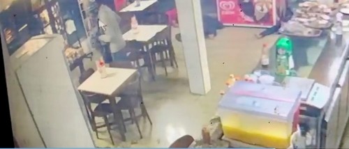 Câmeras flagraram a ação dos bandidos