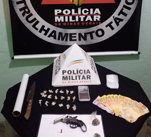 Materiais apreendidos pela PM