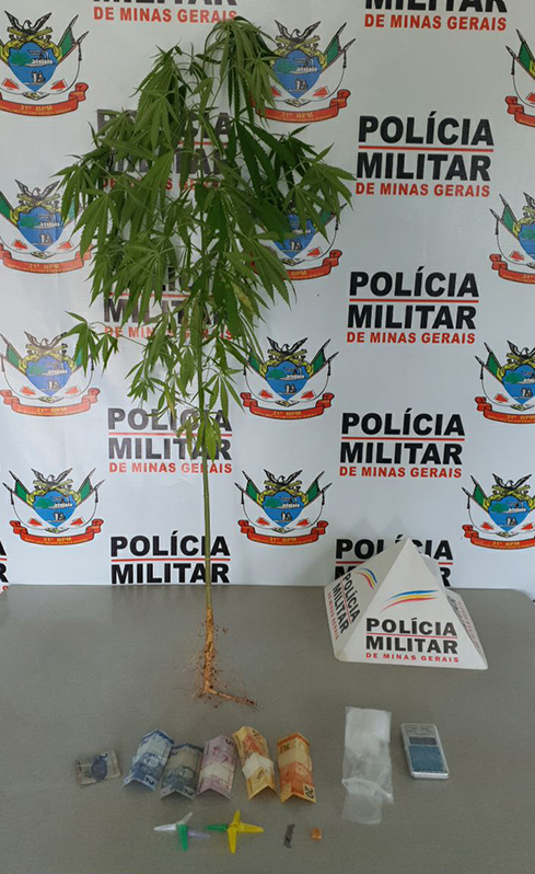 Materiais apreendidos pela PM