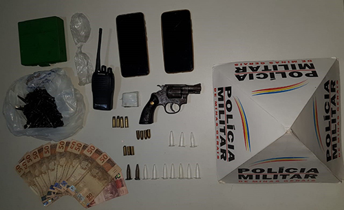 Materiais apreendidos pela PM