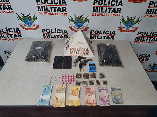 Materiais apreendidos pela PM