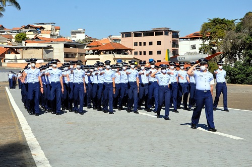 Tropa mais jovem desfilou em homenagem aos veteranos. Foto: Suboficial Leopoldo 