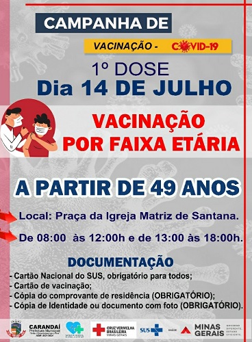 Arte de divulgação da campanha de vacinação