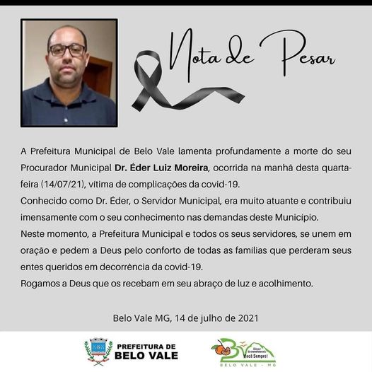 Nota emitida pela Prefeitura