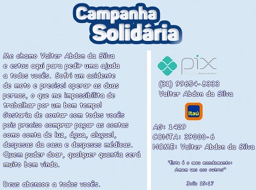 Arte de divulgação da campanha