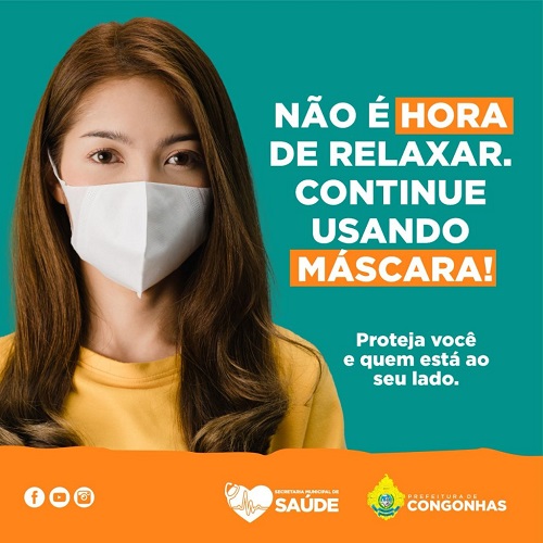 Arte usada pela Prefeitura para pedir consciência para a população