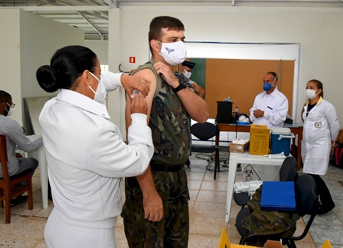 Boa parte da guarnição já recebeu a imunização completa