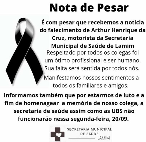 Nota divulgada pela Secretaria