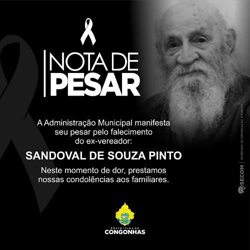 Prefeitura de Congonhas lamentou a morte do ex-vereador