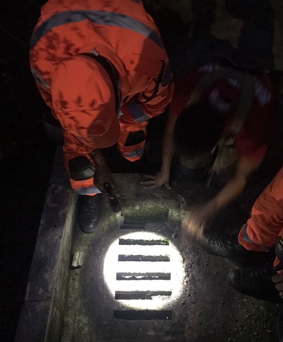 Cão estava em bueiro