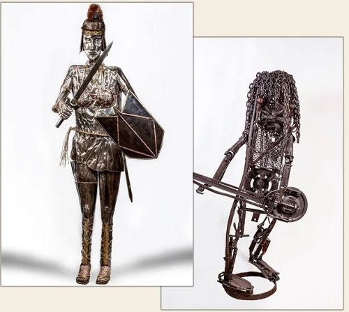 Artista cria esculturas em metais