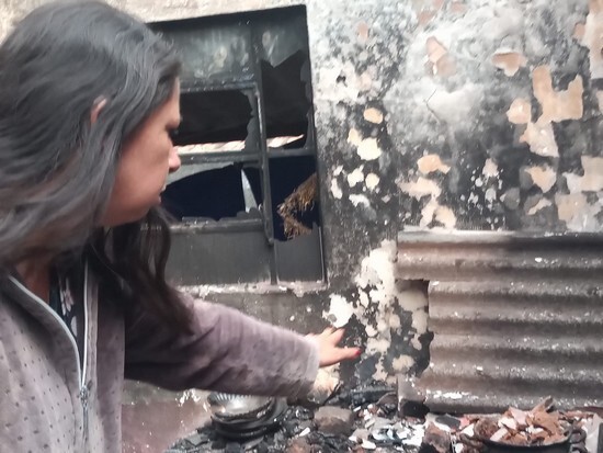 está  desolada com a perda sofrida