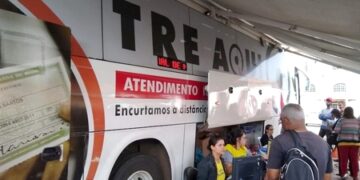 Biometria eleitoral em Ouro Branco tem concentração no ônibus do T.R.E