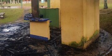 Quiosque é incendiado em parque turístico