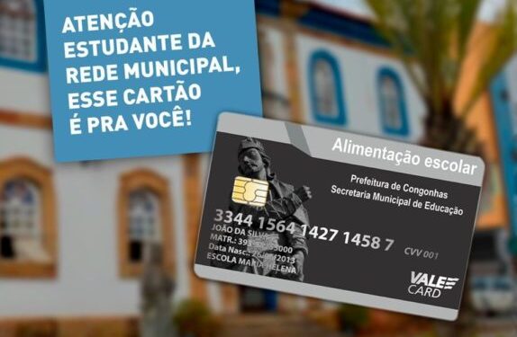 Cartão Alimentação para estudantes da rede municipal começa a ser entregue em Congonhas