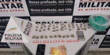 PM apreende 41 buchas de maconha e 19 pinos de cocaína com jovem