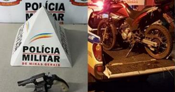 Ladrão rouba moto, foge, sofre acidente, atira contra policial e é preso