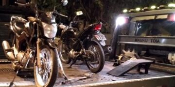Motos irregulares são tiradas de circulação