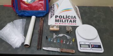 Casal suspeito de tráfico é preso em Lafaiete