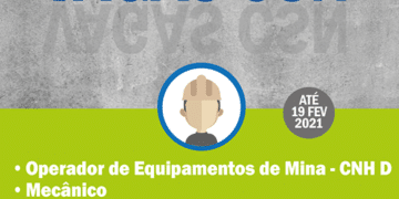 CSN abre vagas para operador de equipamentos de mina mecânico e eletricista
