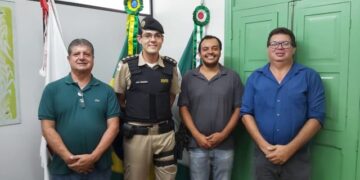 Prefeito recebe novo comandante da 61ª Cia.PM de Lafaiete