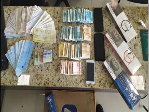 PM prende suspeito e apreende mais de 350 mil em dinheiro e cheques