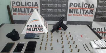 PM prende dois e apreende um menor suspeitos de roubo, posse de arma e tráfico