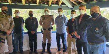 Reunião da PM, PRE e Prefeitura de Ouro Branco discute atividades em parceria
