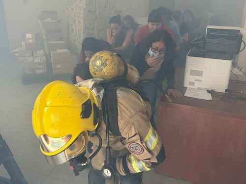 Bombeiros realizam simulado no Hospital Regional de Barbacena