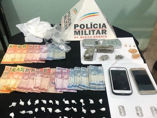 PM apreende drogas e prende suspeitos em três bairros de Lafaiete