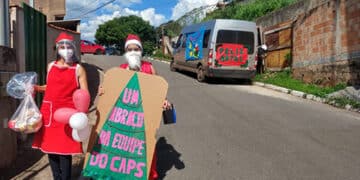 Caravana de Natal levou amor e cuidado aos pacientes do CAPS II