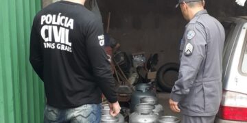 Polícia fiscaliza venda ilegal de gás em Lafaiete e prende 2 pessoas