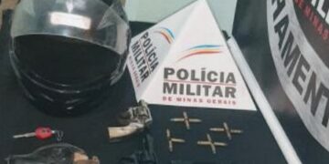 Preso suspeito de praticar diversos roubos em Lafaiete utilizando moto para fuga