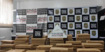 Operação da PM e PC apreende 84 barras de maconha em Lafaiete