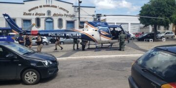 Com pouso em praças, operação policial chama atenção em Lafaiete