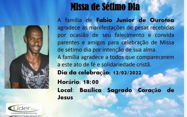 Missa de Sétimo Dia – Fabio Júnior de Ourotea