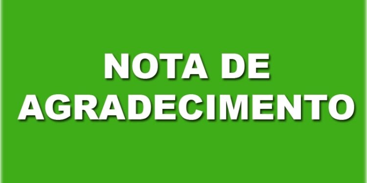 Nota de Agradecimento