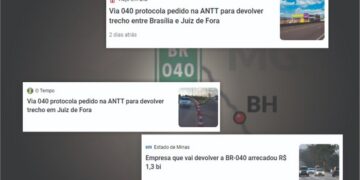 VIA-040 arrecadou 1,3 bi com pedágio, vai devolver concessão da BR-040 e ainda quer indenização do governo