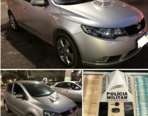 PM intercepta carros clonados em Lafaiete e prende suspeitos