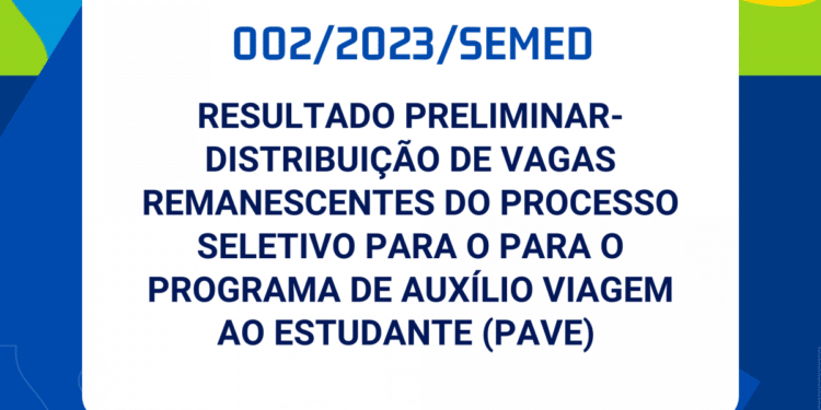 Resultado preliminar dos selecionados para o PAVE em Congonhas