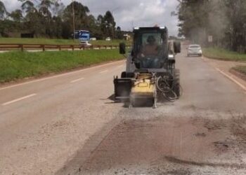Via Mineira realiza obras na BR-040 em Lafaiete e Nova Lima