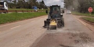 Via Mineira realiza obras na BR-040 em Lafaiete e Nova Lima
