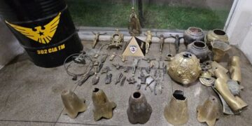 PM recupera peças sacras furtadas de cemitério em Lafaiete