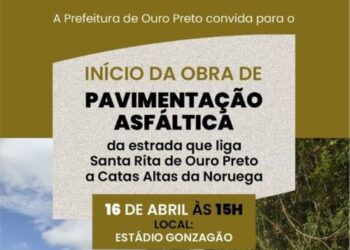 Asfalto entre Santa Rita e Catas Altas avança após anos de espera