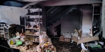 Incêndio destrói loja de produtos naturais