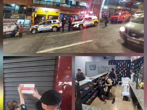 Operação fecha bar e reforça segurança no Centro